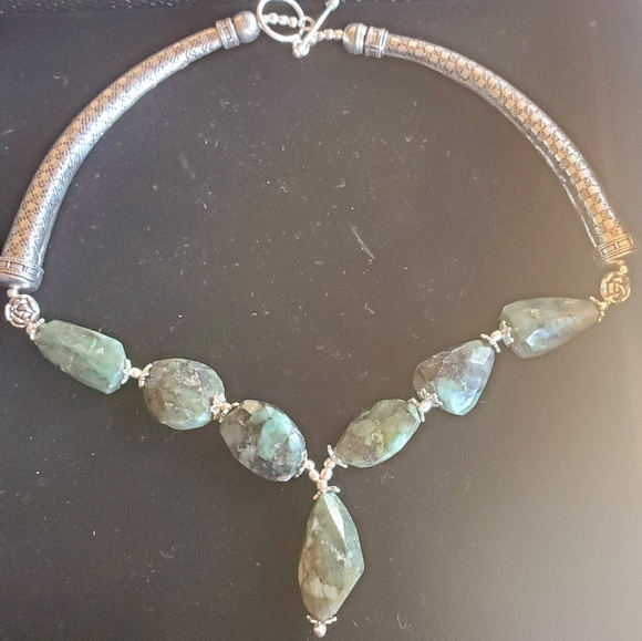 New Unique Labradorite 925 Silver Necklace. - Picture 13 of 16